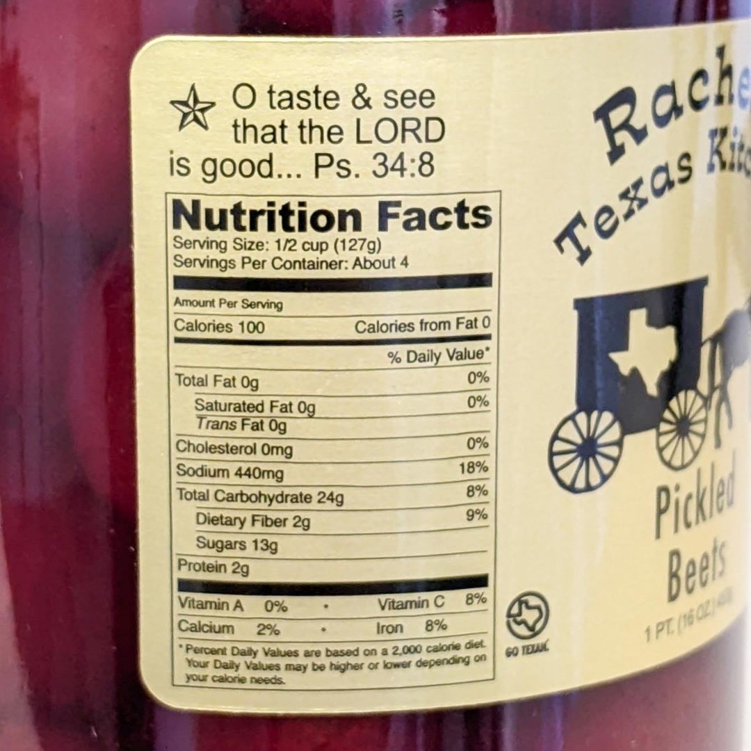 Health Benefits Calories In Pickled Beetroot Aunt Nellie's Diced